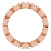 14K Rose 2 1/4 CTW Natural Diamond Eternity Band Size 7